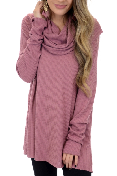 Thermal Cowl Neck, Mauve