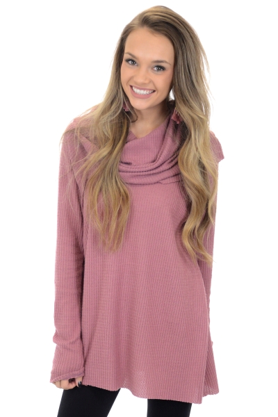Thermal Cowl Neck, Mauve