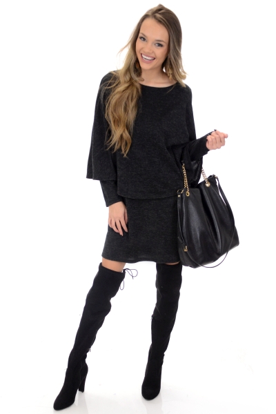 Cape Sweater Dress