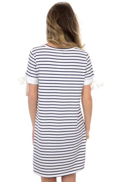 Seaside Stripe Dress, Navy