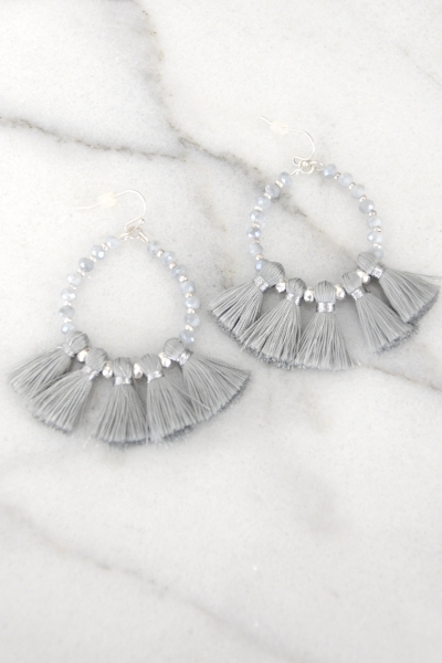 Cloudy Days Earring, Gray