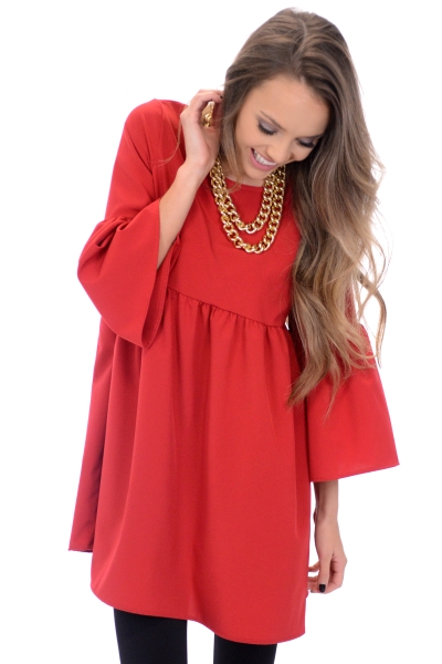 JuJu Babydoll Dress, Red