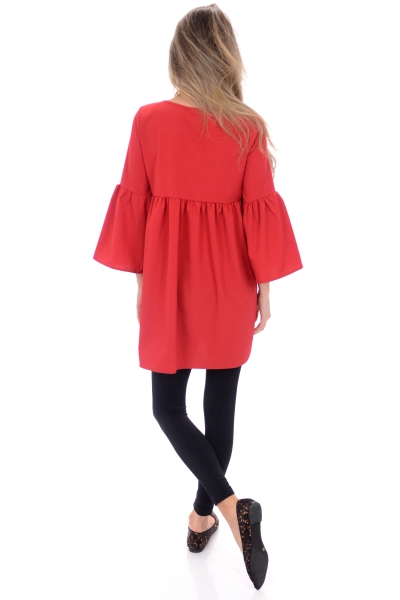 JuJu Babydoll Dress, Red