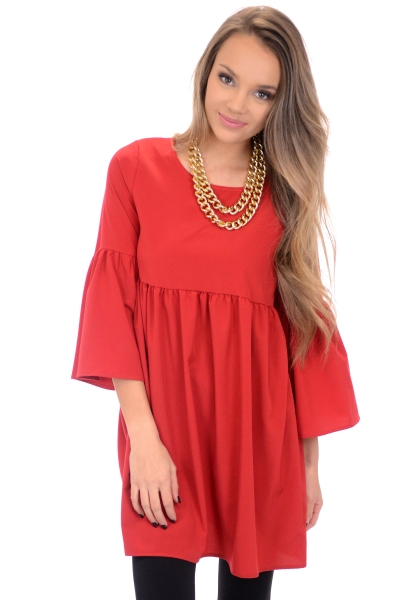 JuJu Babydoll Dress, Red