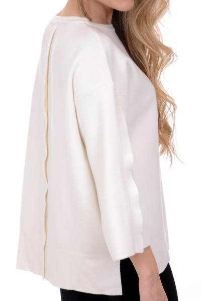 Structured Knit Sweater, Ivory