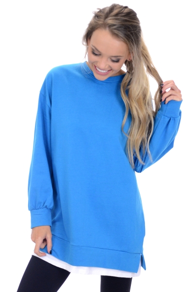 Layered Up Sweatshirt, Blue