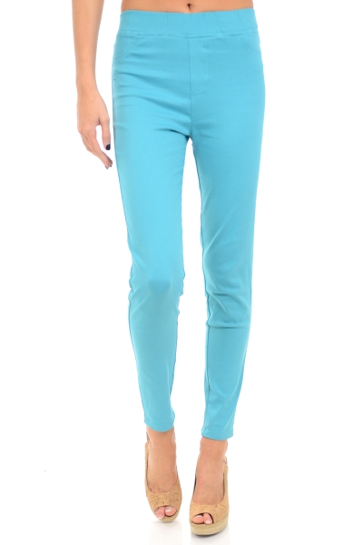 Turquoise Pull On Pants