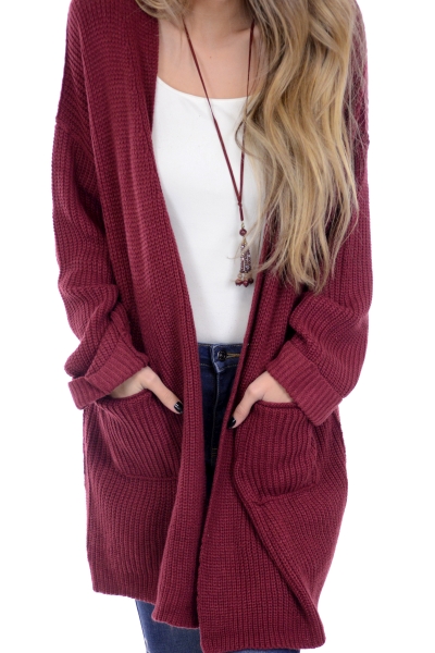 Coffee Shop Cardigan, Marsala