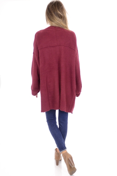 Coffee Shop Cardigan, Marsala