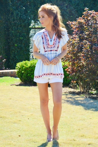 Sonoma Striped Babydoll Top