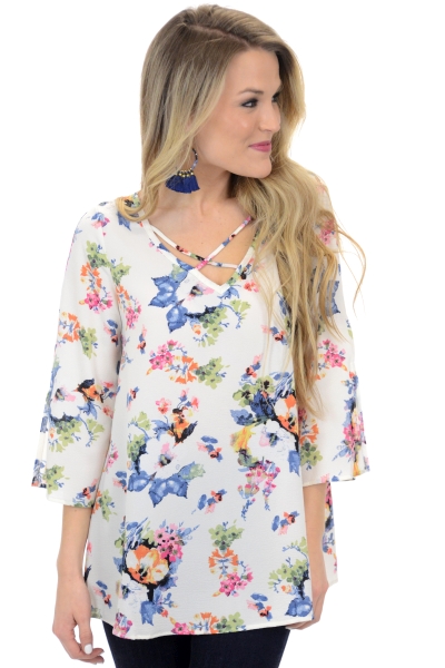 Floral Crepe Tunic