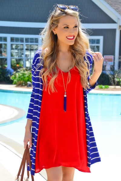 Be Bold Slip Dress, Red