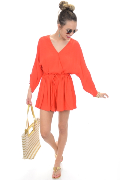 Suns Out Romper, Red