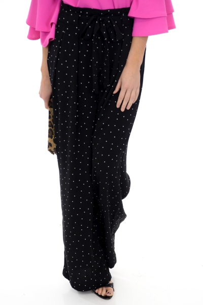 Dotted Wide Leg Pants
