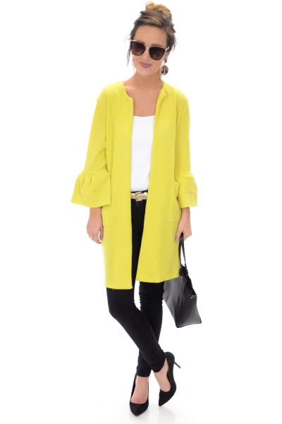 Gianna Sweater Jacket, Yellow