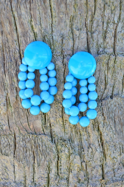 Big Beads Earring, Blue