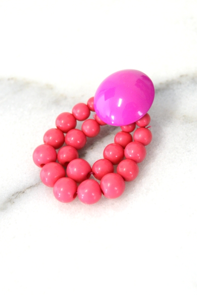 Big Beads Earring, Pink