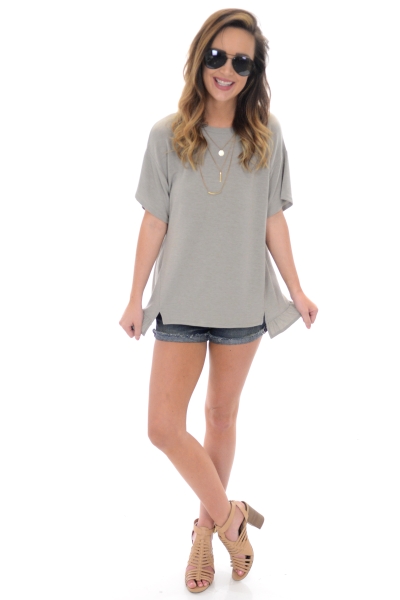 Flounce About Tee, Taupe