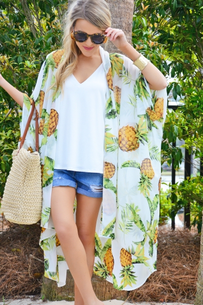 Pineapple Please Kimono