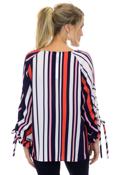 Glam Stripes Top, Red