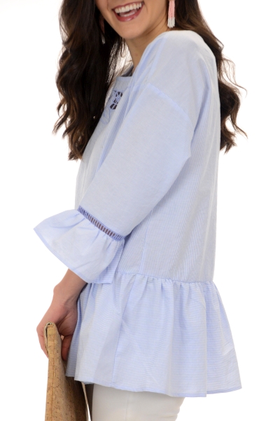 Blue Belle Embroidered Tunic