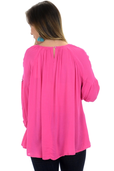 Crochet Shoulder Tunic, Pink