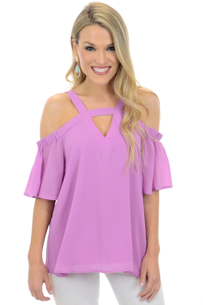 Solid Strap Top, Orchid