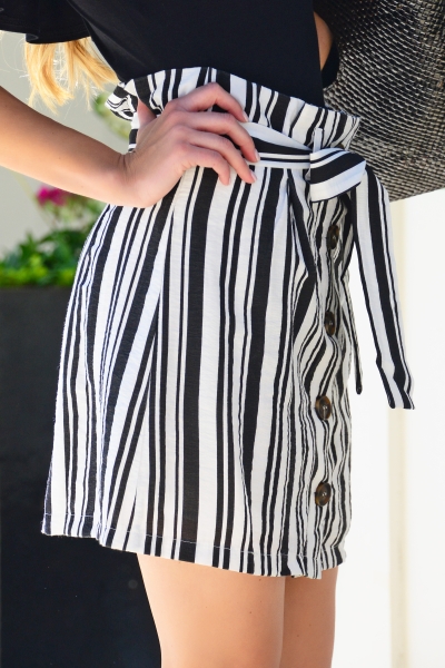 Devon Striped Skirt