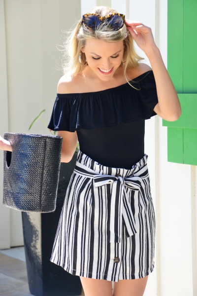 Devon Striped Skirt