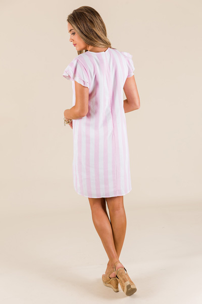 Sweetest Stripes Dress, Pink