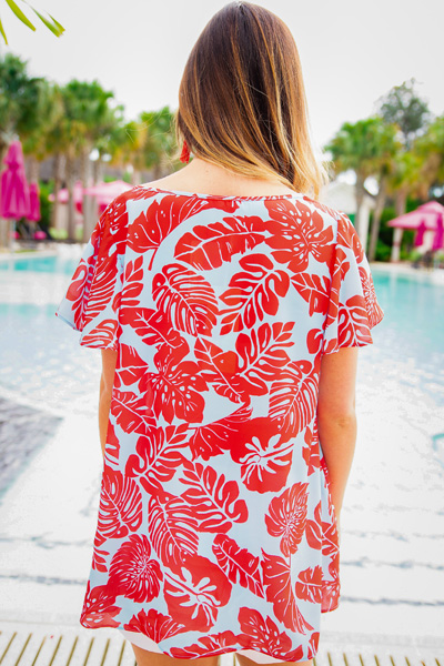 Red Palms Top