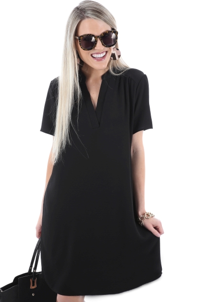 Paloma Shift Dress, Black