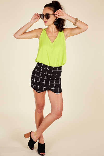 X Back Cami, Lime
