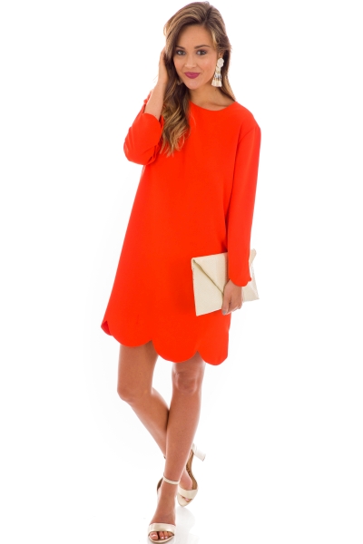 Floating on a Cloud Dress, Coral