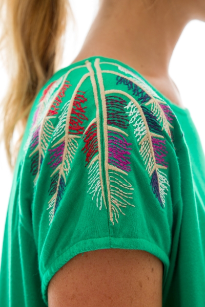 Feather Weather Top, Green