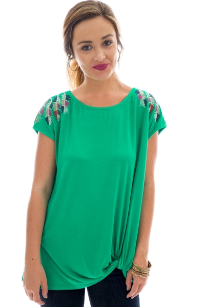 Feather Weather Top, Green
