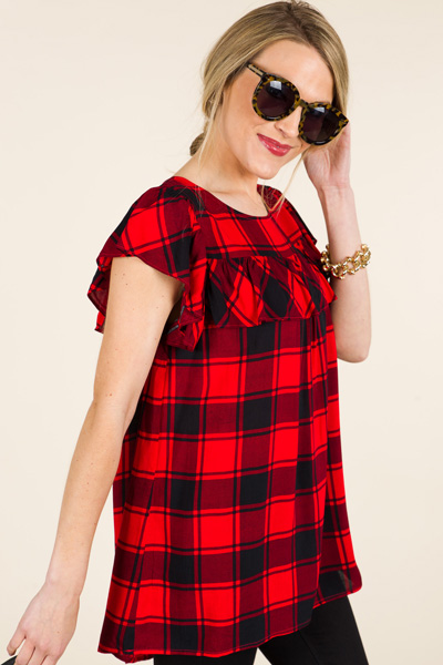 Summer Picnic Top, Red