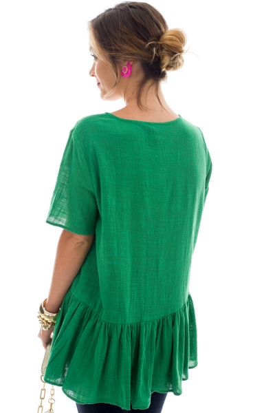 Kimi Embroidered Top, Green
