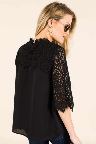 Classy Lace Top, Black