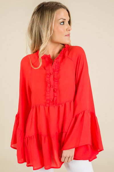 Oversized Babydoll, Hot Coral