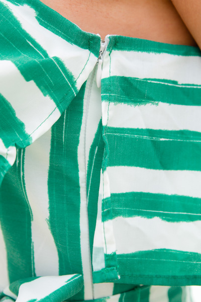 Salsa Striped Dress, Green