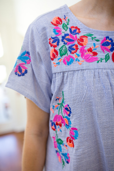 Beach Embroidery Top