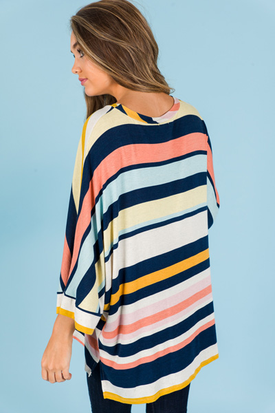 Pacifico Striped Tunic, Navy