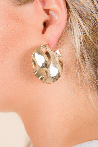 Golden Disc Earrings