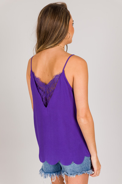 Peek of Lace Cami, Violet