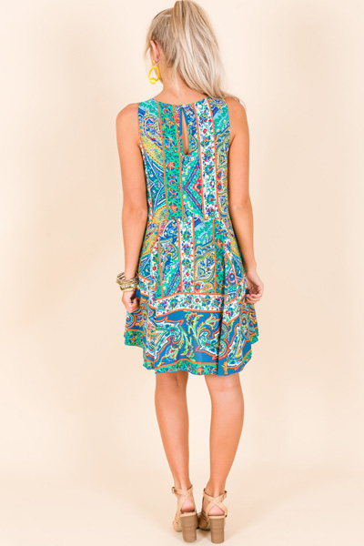 Vibrant Paisley Dress