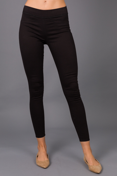 Elyse Denim Leggings, Black