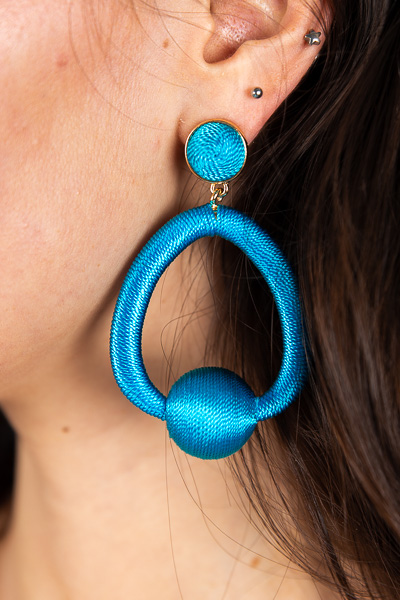Trapeze Earring, Blue