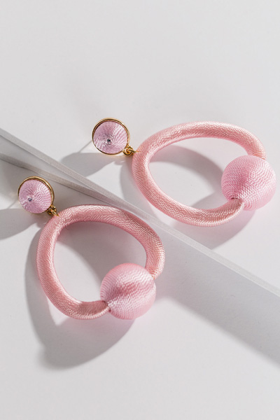 Trapeze Earring, Baby Pink