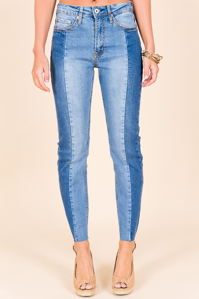Contrast Seam Jeans